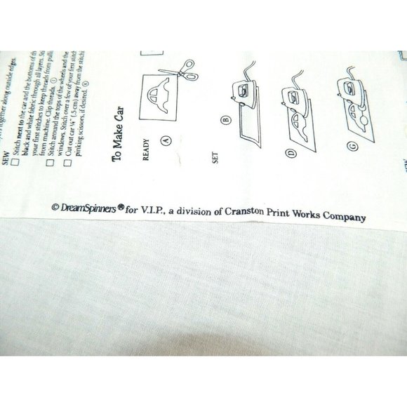 2 Dreamspinners Cranston Soft Shapes Cut Sew Stuff Fabric panel Car Lion Dino - Picture 4 of 4